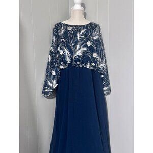 Azazie Margravine Navy Blue Beaded Gown A20 Mother of the Bride Formal Dress